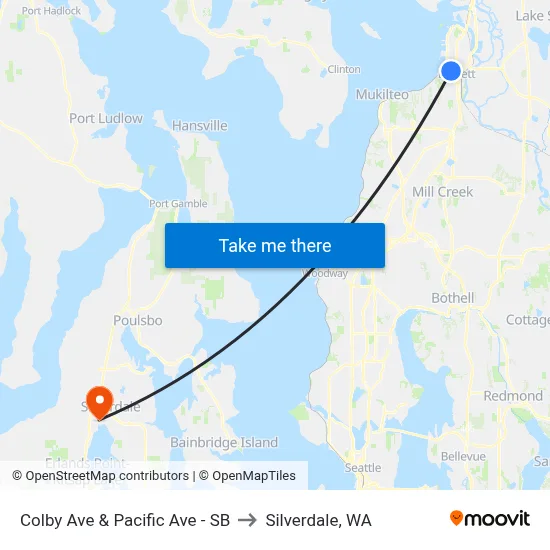 Colby Ave & Pacific Ave - SB to Silverdale, WA map