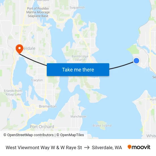West Viewmont Way W & W Raye St to Silverdale, WA map
