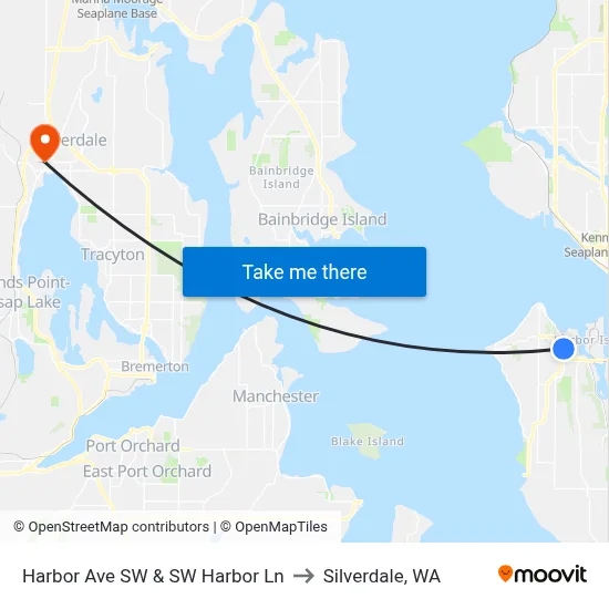Harbor Ave SW & SW Harbor Ln to Silverdale, WA map