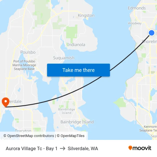 Aurora Village Tc - Bay 1 to Silverdale, WA map