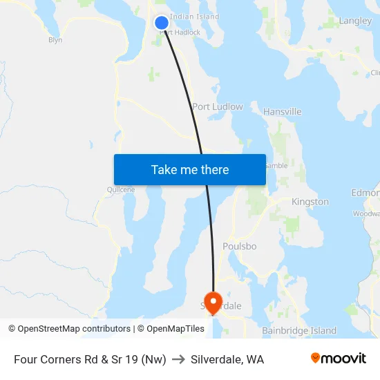 Four Corners Rd & Sr 19 (Nw) to Silverdale, WA map
