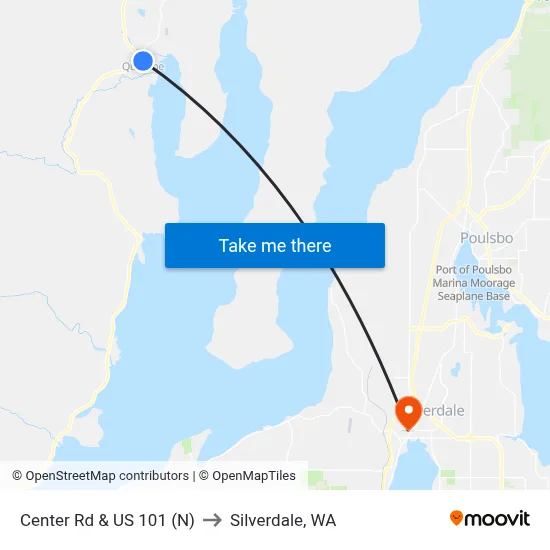 Center Rd & US 101 (N) to Silverdale, WA map