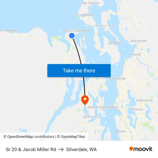 Sr 20 & Jacob Miller Rd to Silverdale, WA map