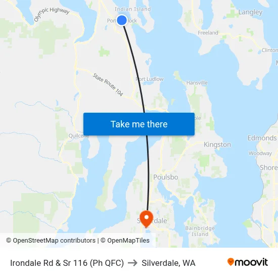 Irondale Rd & Sr 116 (Ph QFC) to Silverdale, WA map