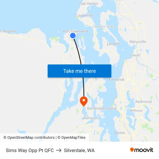 Sims Way Opp Pt QFC to Silverdale, WA map