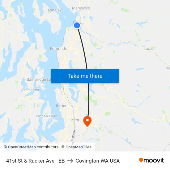 41st St & Rucker Ave - EB to Covington WA USA map