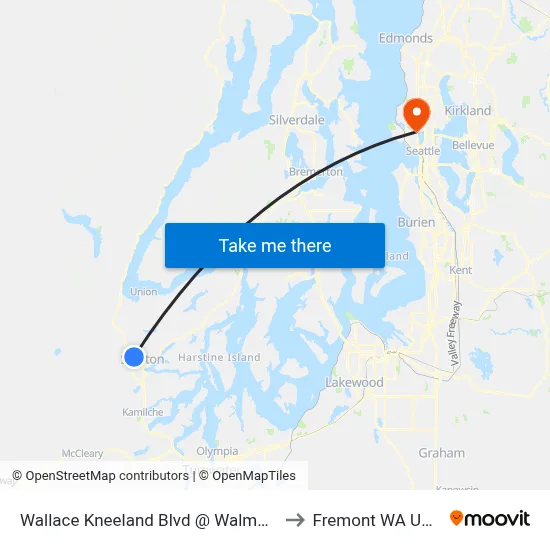 Wallace Kneeland @  Bus Shelter to Fremont WA USA map