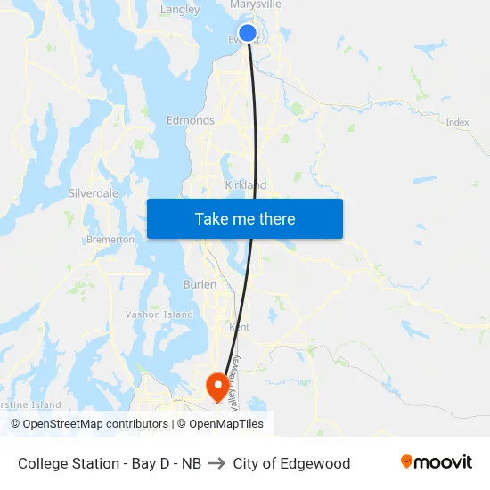 College Station - Bay D - NB to City of Edgewood map