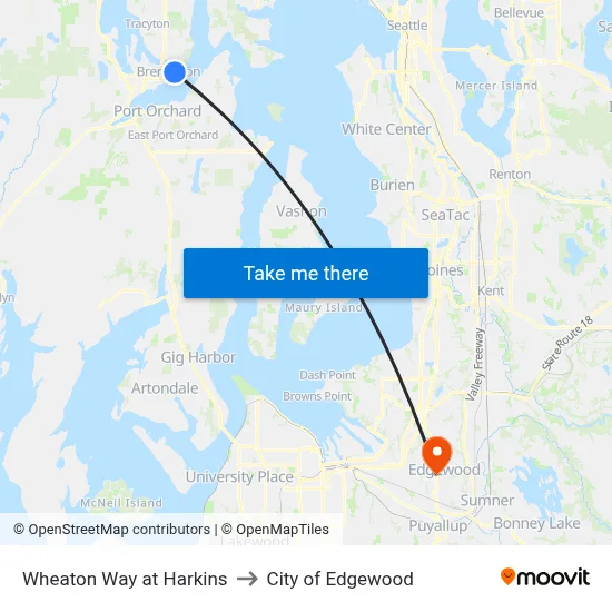 Wheaton Way at Harkins to City of Edgewood map