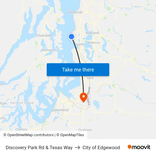 Discovery Park Rd & Texas Way to City of Edgewood map