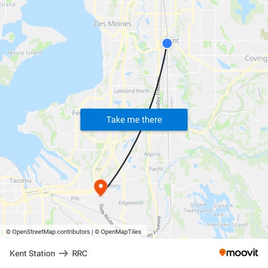 Kent Station to RRC map