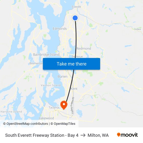 South Everett Freeway Station - Bay 4 to Milton, WA map