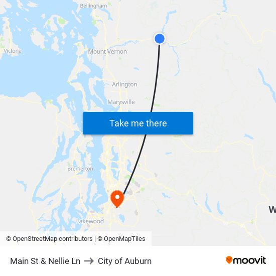 Main St & Nellie Ln to City of Auburn map