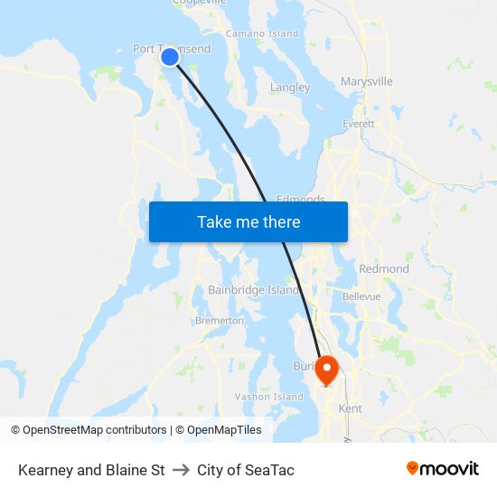 Kearney and Blaine St to City of SeaTac map
