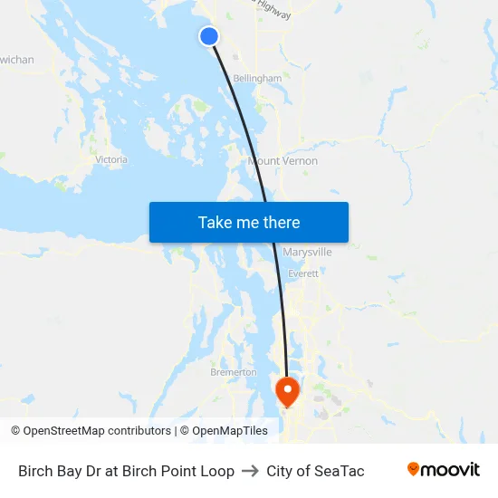 Birch Bay Dr at Birch Point Loop to City of SeaTac map