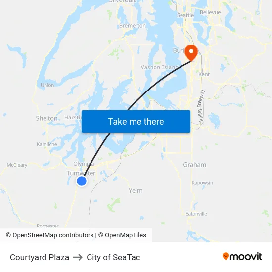 Courtyard Plaza to City of SeaTac map