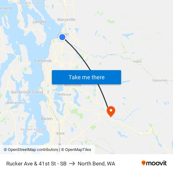 Rucker Ave & 41st St - SB to North Bend, WA map