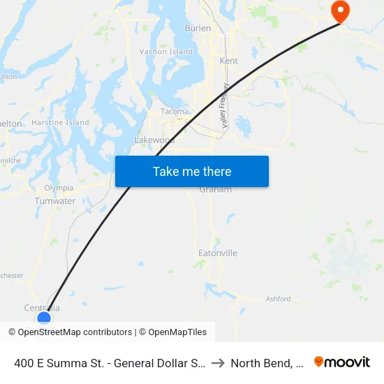 400 E Summa St. - General Dollar Store to North Bend, WA map