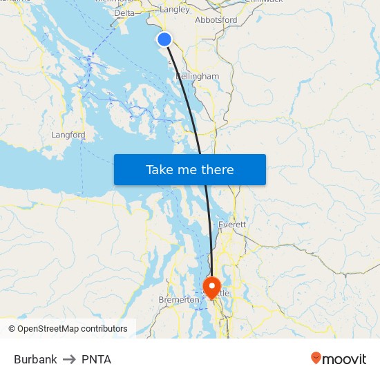 Burbank to PNTA map