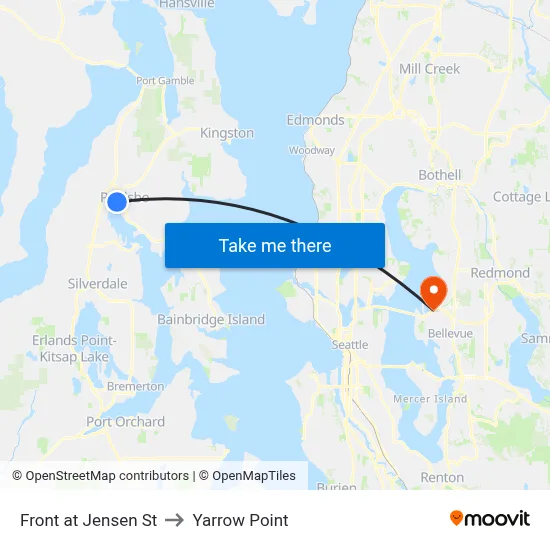 Front at Jensen St to Yarrow Point map