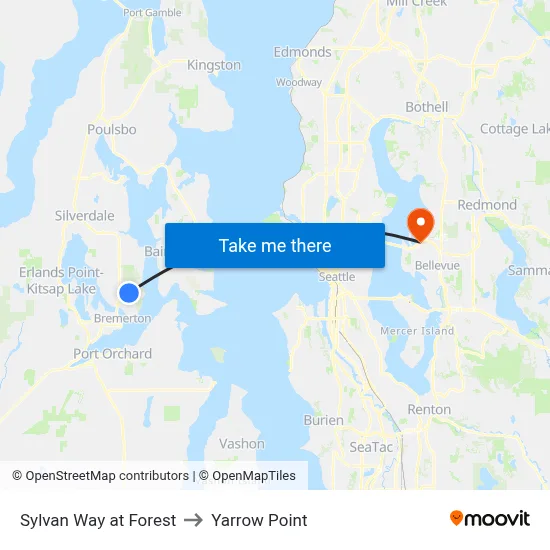 Sylvan Way at Forest to Yarrow Point map