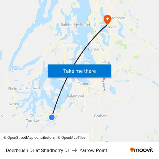 Deerbrush Dr at Shadberry Dr to Yarrow Point map