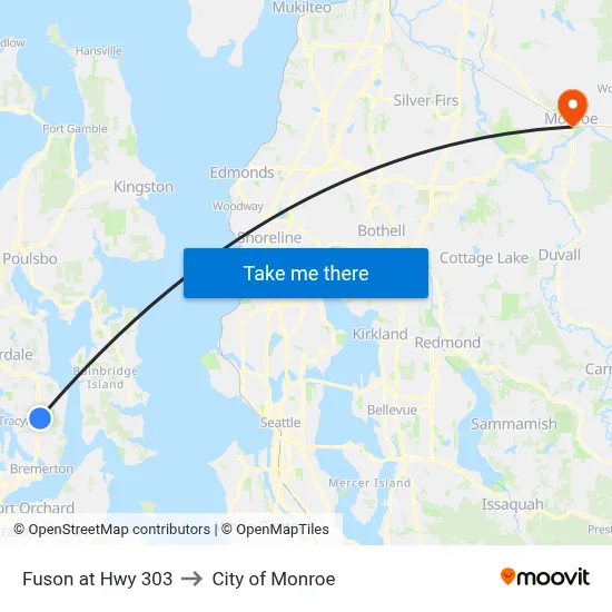 Fuson at Hwy 303 to City of Monroe map