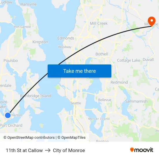 11th St at Callow to City of Monroe map