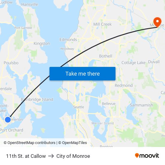 11th St. at Callow to City of Monroe map