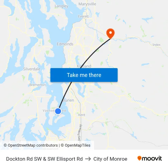 Dockton Rd SW & SW Ellisport Rd to City of Monroe map