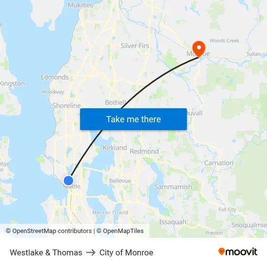 Westlake & Thomas to City of Monroe map