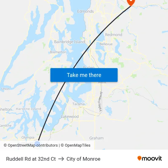 Ruddell Rd at 32nd Ct to City of Monroe map
