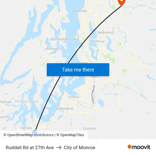 Ruddell Rd at 27th Ave to City of Monroe map