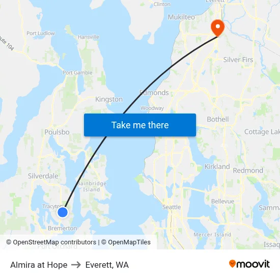Almira at Hope to Everett, WA map