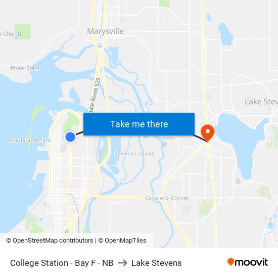 College Station - Bay F - NB to Lake Stevens map