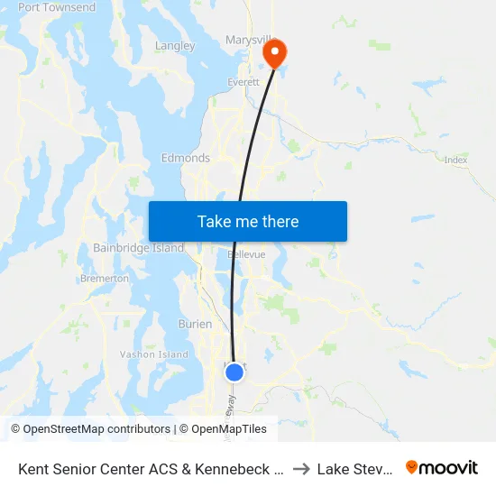 Kent Senior Center ACS & Kennebeck Ave N to Lake Stevens map