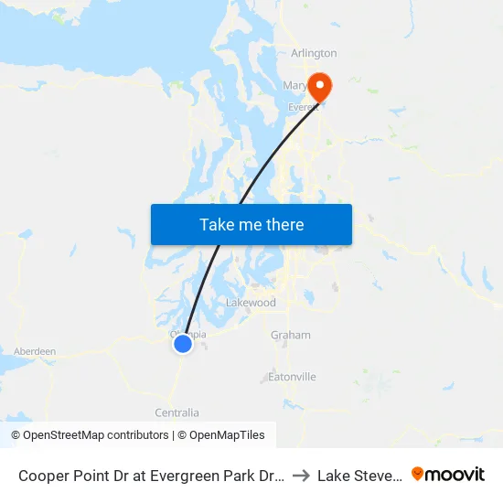 Cooper Point Dr at Evergreen Park Dr [Sb to Lake Stevens map
