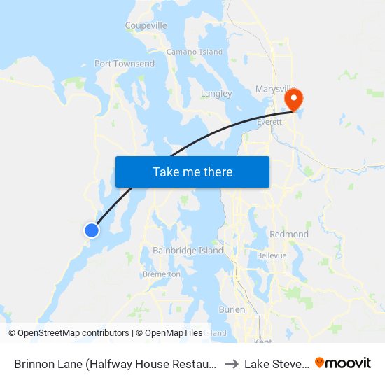 Brinnon Lane (Halfway House Restaurant) to Lake Stevens map