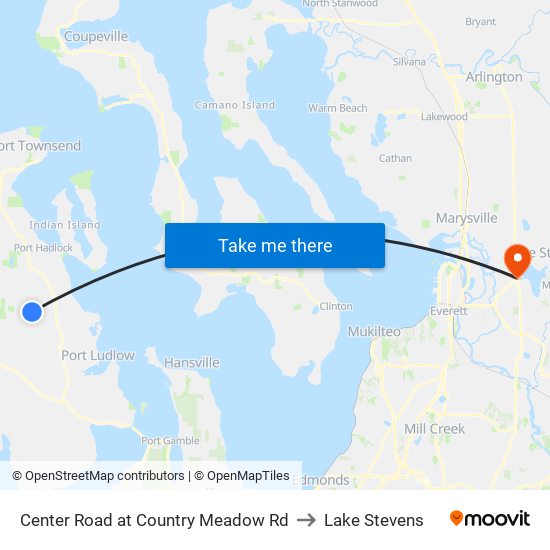 Center Road at Country Meadow Rd to Lake Stevens map