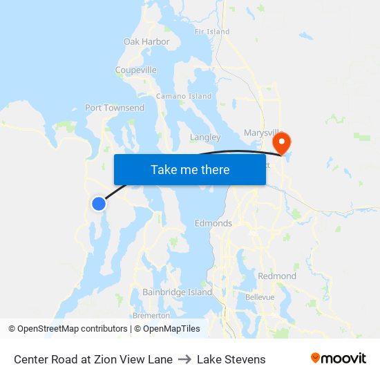 Center Road at Zion View Lane to Lake Stevens map