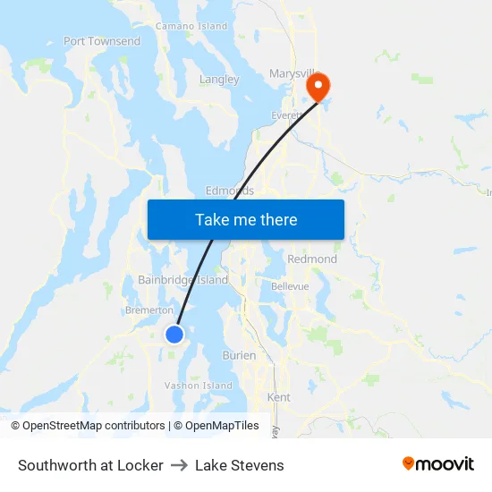 Southworth at Locker to Lake Stevens map
