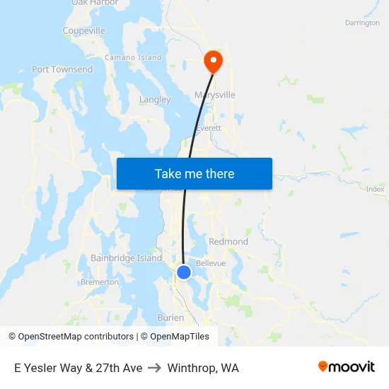 E Yesler Way & 27th Ave to Winthrop, WA map