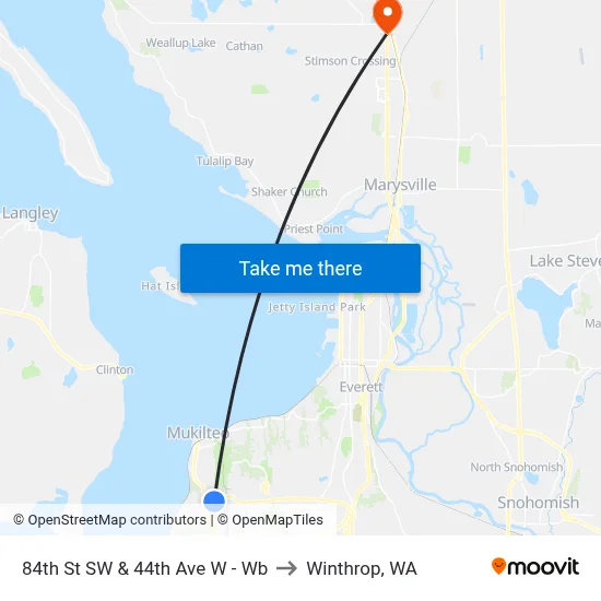 84th St SW & 44th Ave W - Wb to Winthrop, WA map