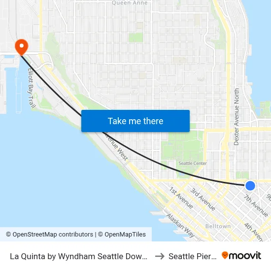 La Quinta by Wyndham Seattle Downtown to Seattle Pier 91 map