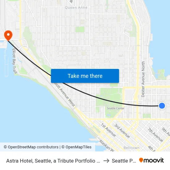 Astra Hotel, Seattle, a Tribute Portfolio Hotel by Marriott to Seattle Pier 91 map