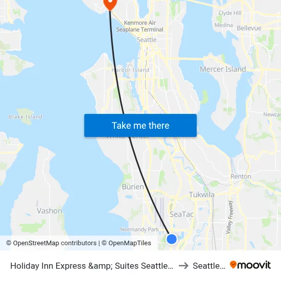 Holiday Inn Express &amp; Suites Seattle-Sea-Tac Airport by IHG, SeaTac to Seattle Pier 91 map