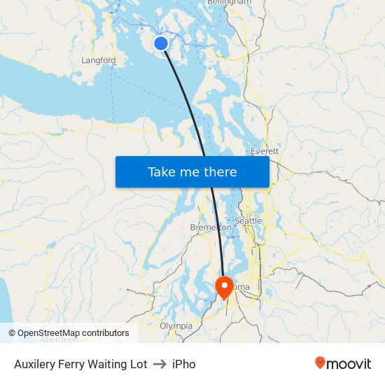 Auxiliary Ferry Waiting Lot to iPho map