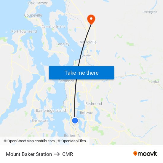 Mount Baker Station to CMR map