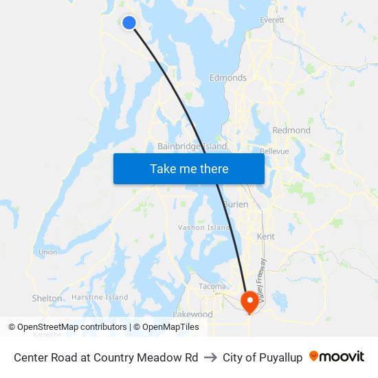 Center Road at Country Meadow Rd to City of Puyallup map