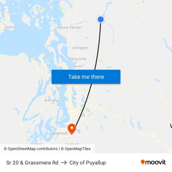 Sr 20 & Grassmere Rd to City of Puyallup map